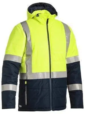 Bisley Workwear Taped Hi Vis Puffer Jacket (Shower Proof) BJ6929HT Metro Workwear.