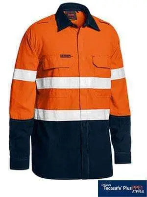 Bisley Workwear Tencate Tecasafe Plus 480 Taped Hi Vis Fr Vented Shirt BS8237T Metro Workwear.
