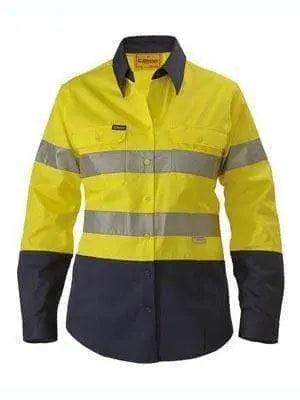 Bisley Workwear Women's 3m Taped Hi Vis Drill Shirt Long Sleeve BLT6456 Metro Workwear.