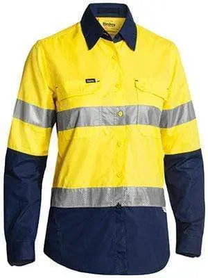 Bisley Workwear Women's 3m Taped X Airflow™ Ripstop Hi Vis Shirt BL6415T Metro Workwear.