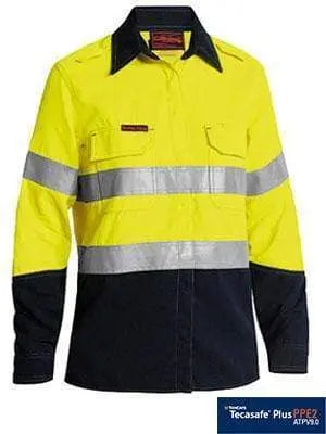 Bisley Workwear Women's Tencate Tecasafe® Plus 700 Taped Hi Vis Fr Vented Shirt BL8082T Metro Workwear.