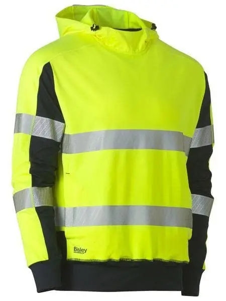 Bisley Taped Hi Vis Stretchy Fleece Hoodie BK6815T Metro Workwear.