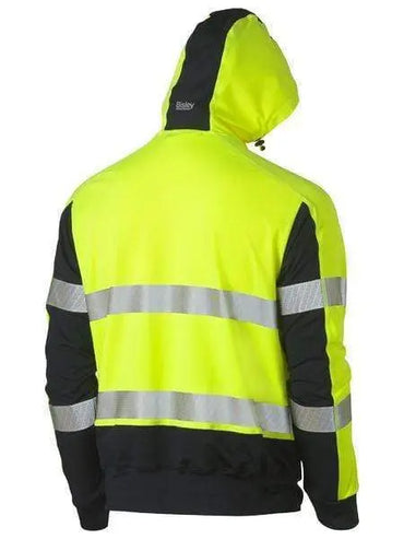 Bisley Taped Hi Vis Stretchy Fleece Hoodie BK6815T Metro Workwear.