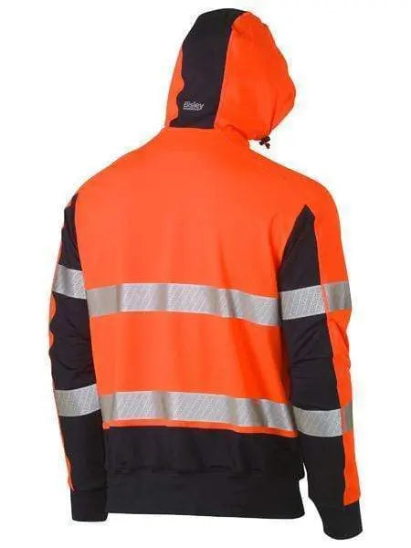 Bisley Taped Hi Vis Stretchy Fleece Hoodie BK6815T Metro Workwear.