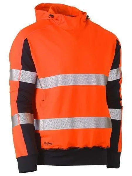 Bisley Taped Hi Vis Stretchy Fleece Hoodie BK6815T Metro Workwear.