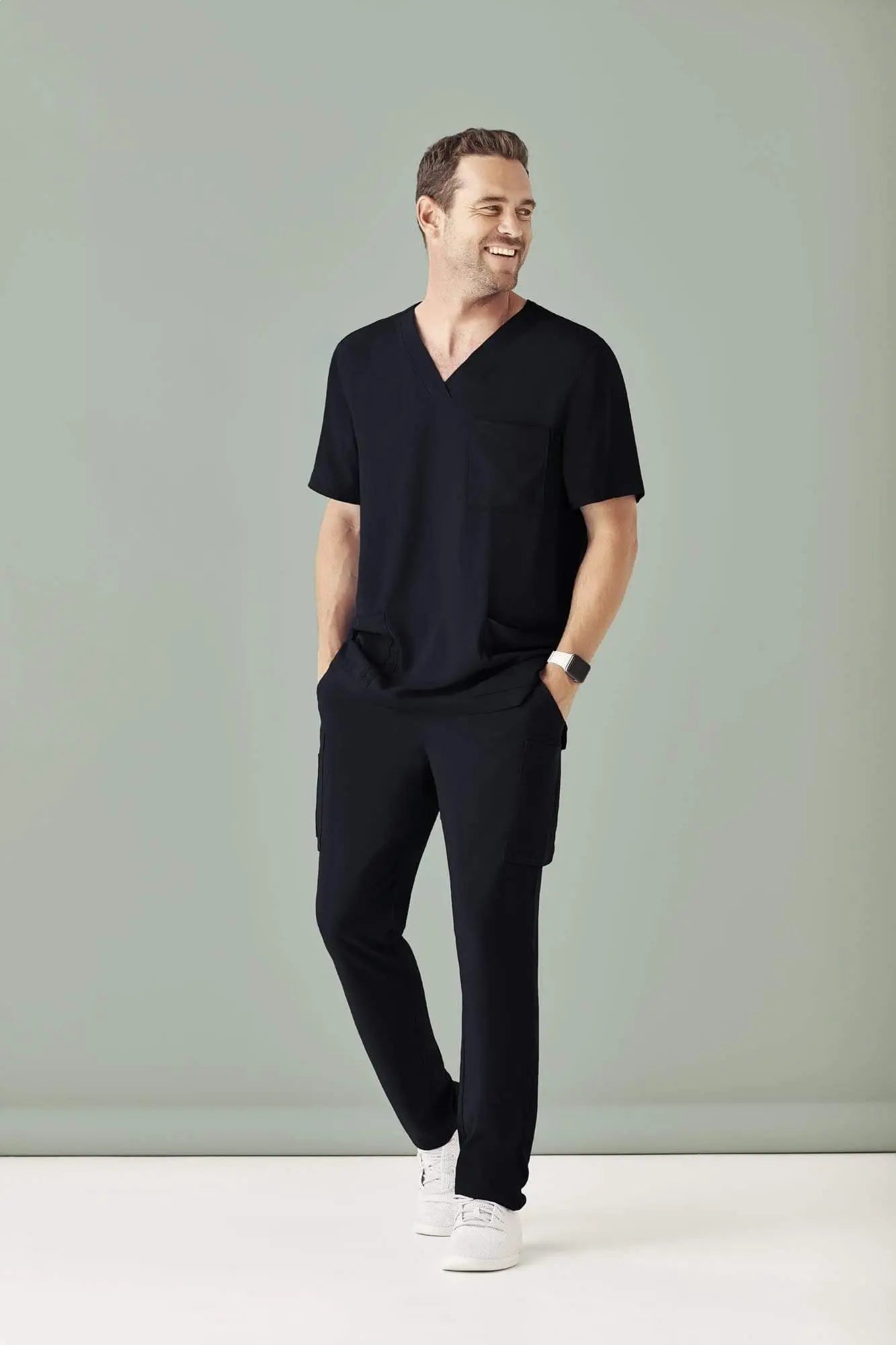 Biz Care Mens Avery Medical Multi-Pocket Scrubs Pant CSP946ML Metro Workwear.
