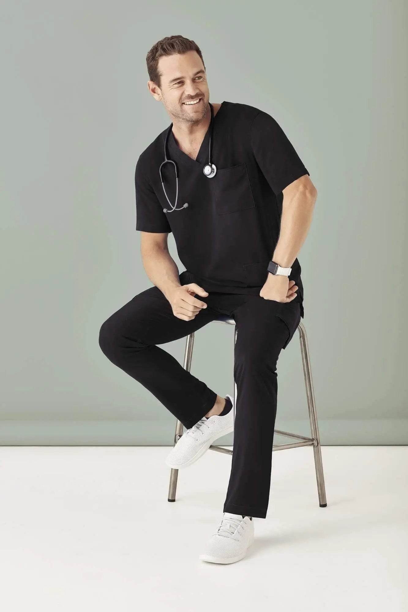 Biz Care Mens Avery Medical Multi-Pocket Scrubs Pant CSP946ML Metro Workwear.