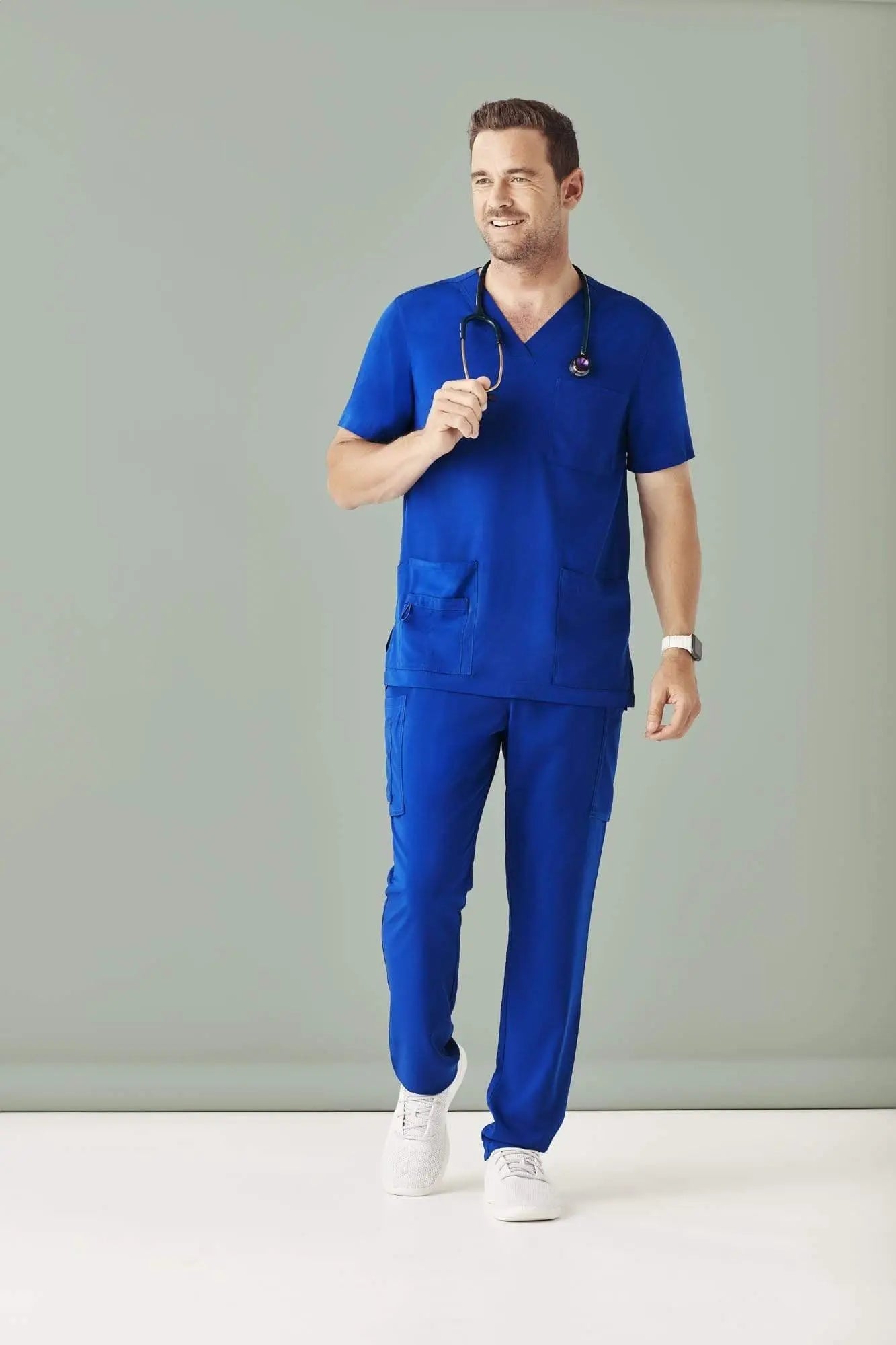 Biz Care Mens Avery V-Neck Nurse Scrub Top CST945MS Metro Workwear.