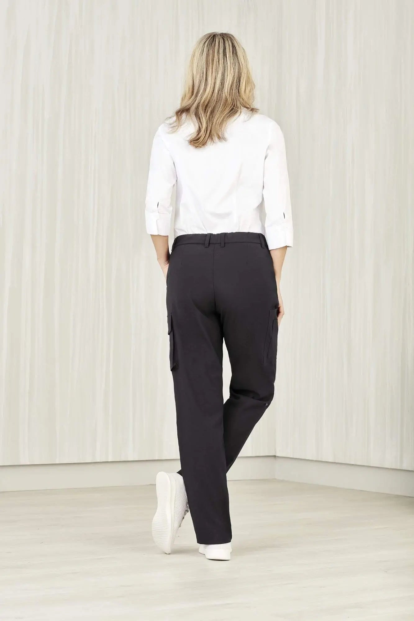 Biz Care Womens Comfort Waist Cargo Pant CL954LL Metro Workwear.