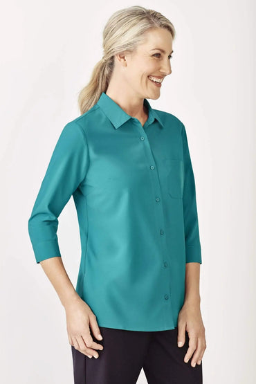 Biz Care Womens Easy Stretch 3/4 Sleeve Shirt CS951LT Metro Workwear.