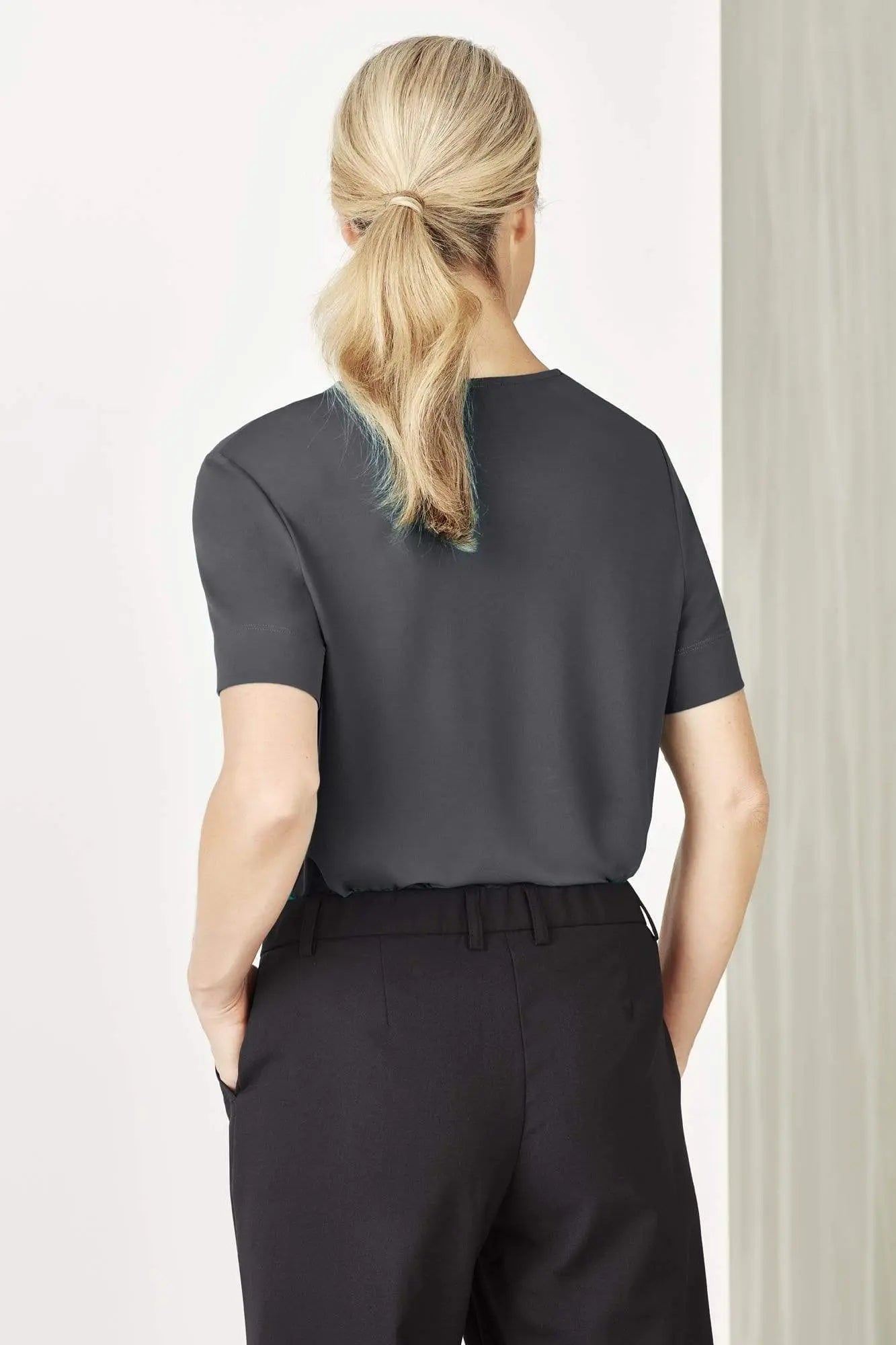 Biz Care Womens Soft Jersey T-Top CS952LS Metro Workwear.
