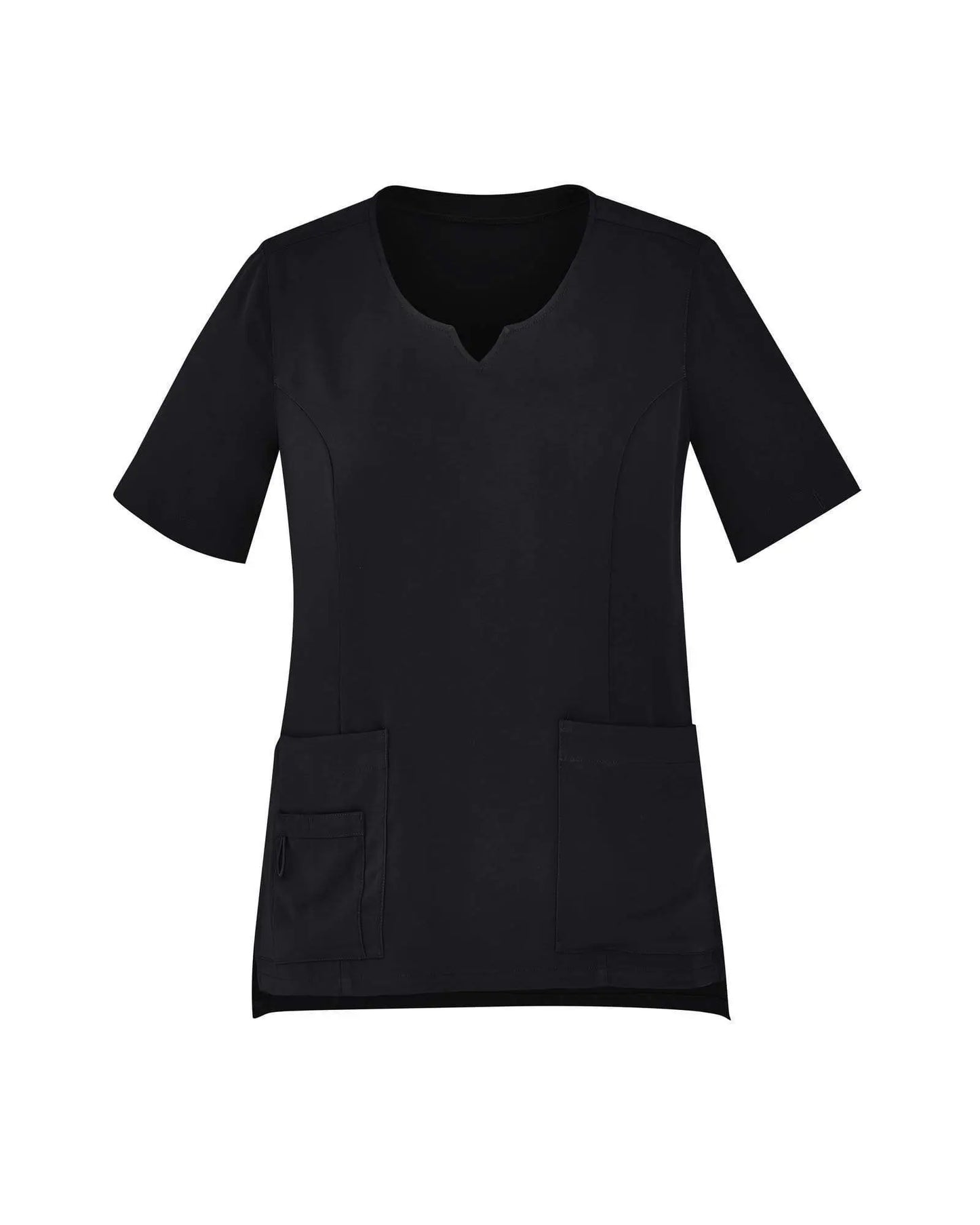 Biz Care Womens Avery Tailored Fit Round Neck Scrub Top CST942LS Metro Workwear.
