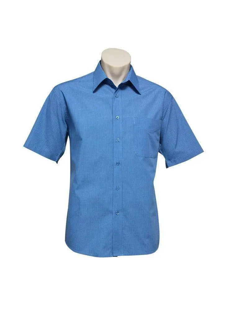 Biz Collection Men’s Micro Check Short Sleeve Shirt Sh817 Metro Workwear.