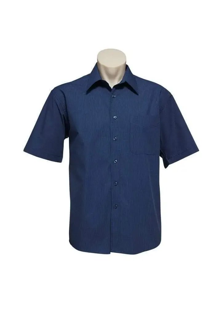 Biz Collection Men’s Micro Check Short Sleeve Shirt Sh817