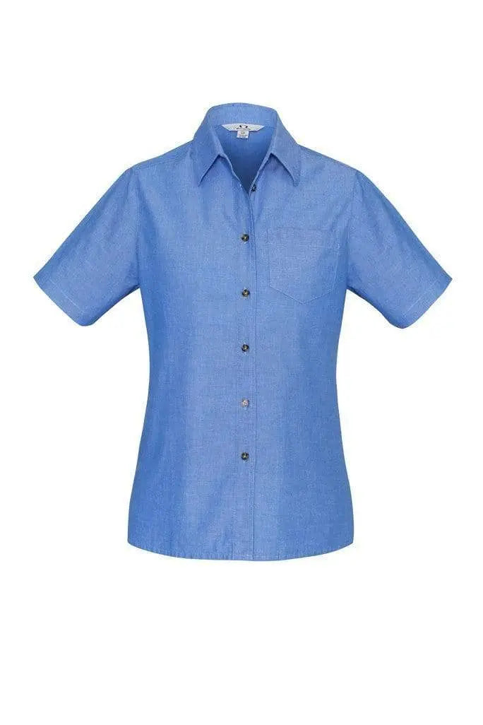 Biz Collection Women’s Wrinkle Free Chambray Short Sleeve Shirt Lb6200 Metro Workwear.