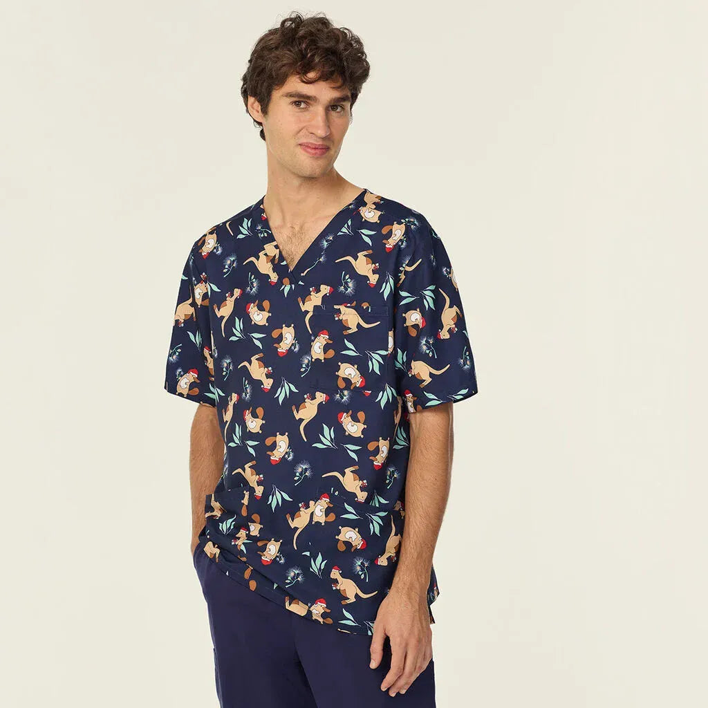 NNT Unisex Native Christmas Scrub Top CATRJC