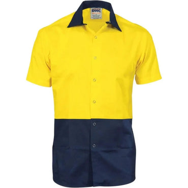 Dnc Workwear Hi-vis Cool Breeze Food Industry Short Sleeve Cotton Shirt - 3941