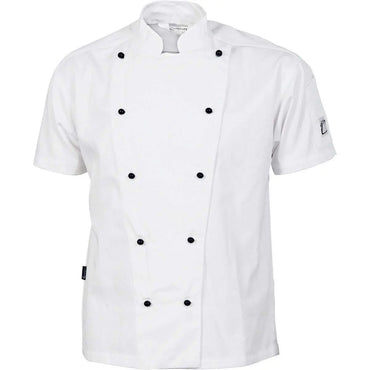 Dnc Workwear Traditional Short Sleeve Chef Jacket -1101 Metro Workwear.