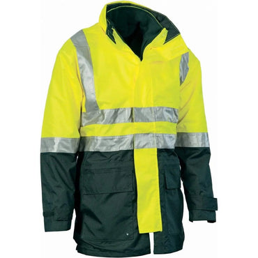 Dnc Workwear 4-in-1 Hi-vis Two-tone Breathable Jacket With Vest And 3m Reflective Tape - 3864 Metro Workwear.