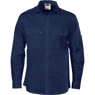 Dnc Workwear Cool-breeze Cotton Long Sleeve Work Shirt - 3208 Metro Workwear.