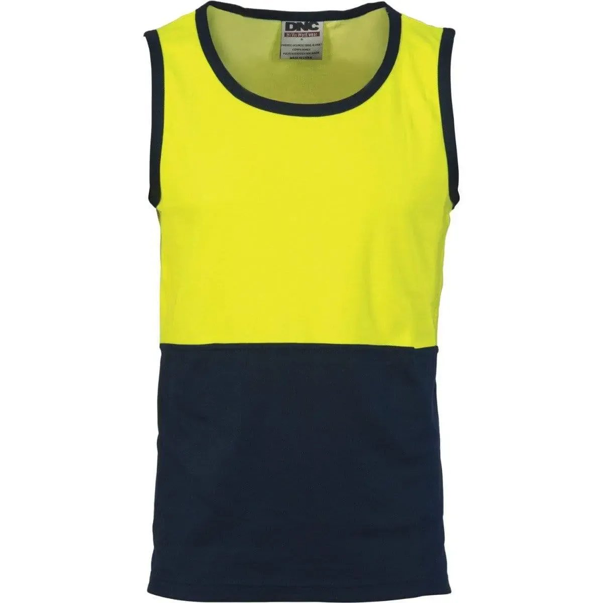 Dnc Workwear Cotton Back Two-tone Singlet - 3841