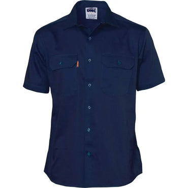 Dnc Workwear Cotton Drill Short Sleeve Work Shirt - 3201