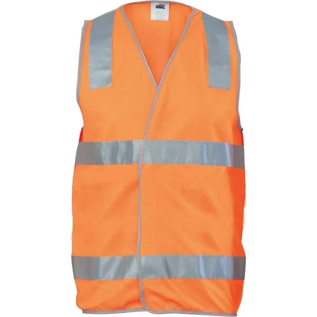 Dnc Workwear Day/night Safety Vest With Hoop & Shoulder Generic R/tape - 3503