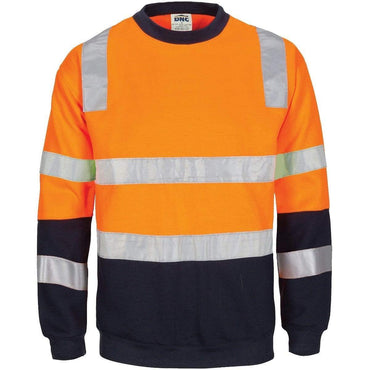 Dnc Workwear Hi-vis 2 Tone, Crew-neck Fleecy Sweatshirt - 3723 Metro Workwear.