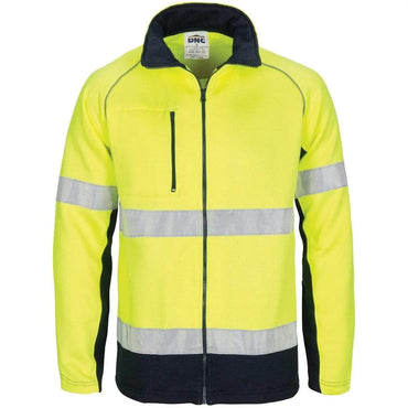 Dnc Workwear Hi-vis 2 Tone Full Zip Fleecy Sweatshirt Csr R/tape - 3726 Metro Workwear.