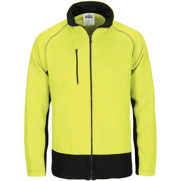 Dnc Workwear Hi-vis 2 Tone Full Zip Fleecy Sweatshirt With Two Side Zipped Pockets - 3725 Metro Workwear.