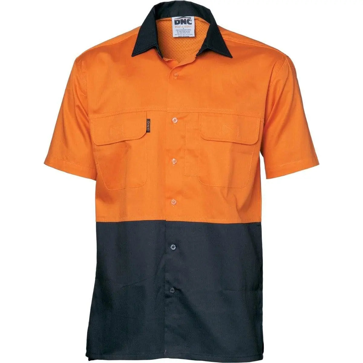 Dnc Workwear Hi-vis 3 Way Cool-breeze Short Sleeve Cotton Shirt - 3937 Metro Workwear.