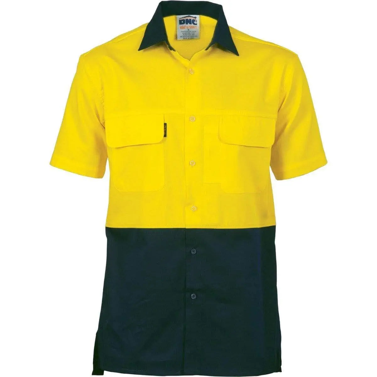 Dnc Workwear Hi-vis 3 Way Cool-breeze Short Sleeve Cotton Shirt - 3937 Metro Workwear.