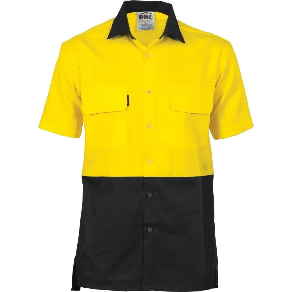 Dnc Workwear Hi-vis 3 Way Cool-breeze Short Sleeve Cotton Shirt - 3937