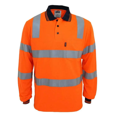 Dnc Workwear Hi-vis Bio-motion Taped Long Sleeve Polo - 3713