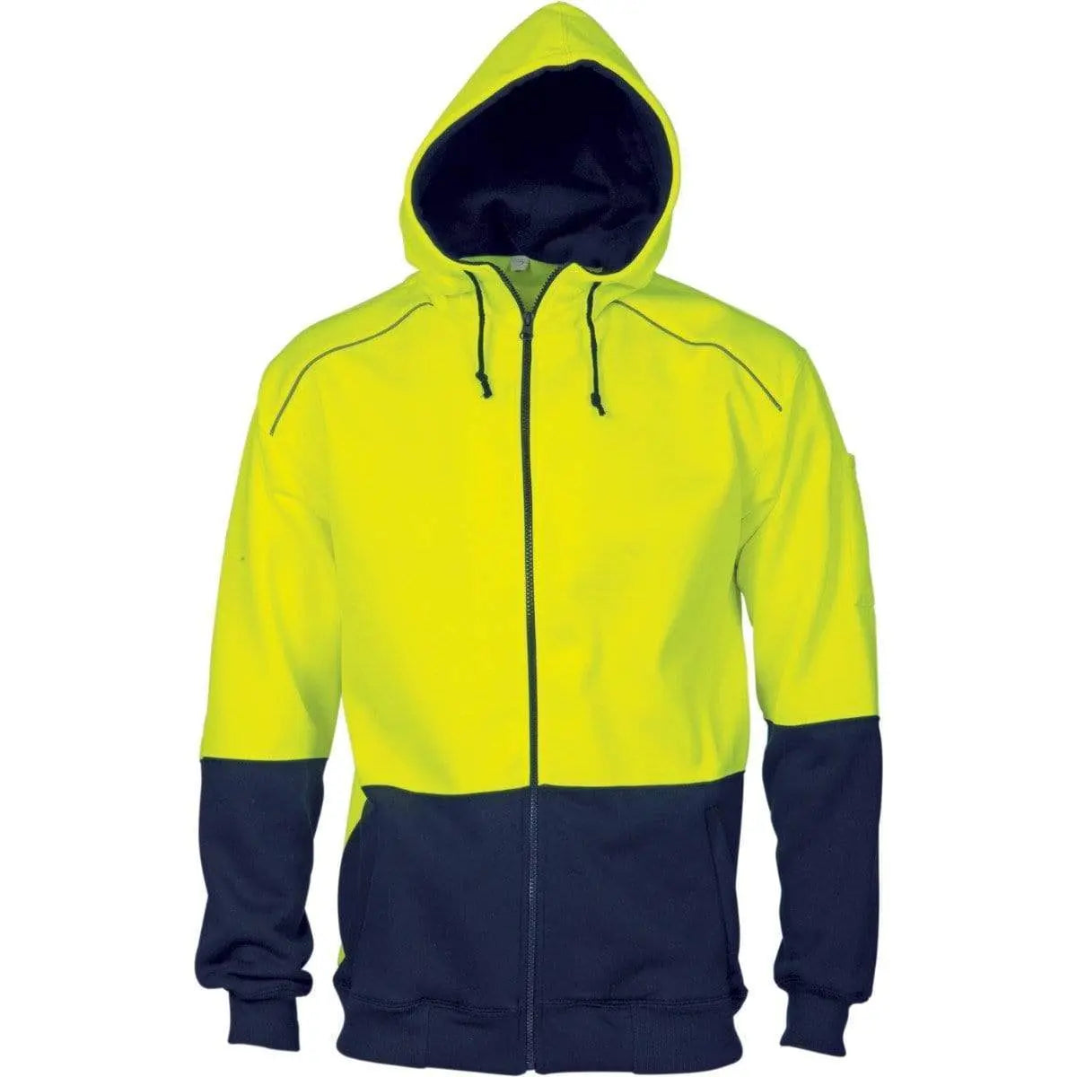 Dnc Workwear Hi-vis Contrast Piping Fleecy Hoodie - 3728 Metro Workwear.