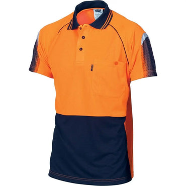 Dnc Workwear Hi-vis Cool-breathe Sublimated Piping Short Sleeve Polo - 3751 Metro Workwear.