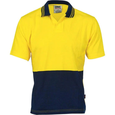 Dnc Workwear Hi-vis Cool Breeze Cotton Jersey Food Industry Short Sleeve Polo - 3905 Metro Workwear.