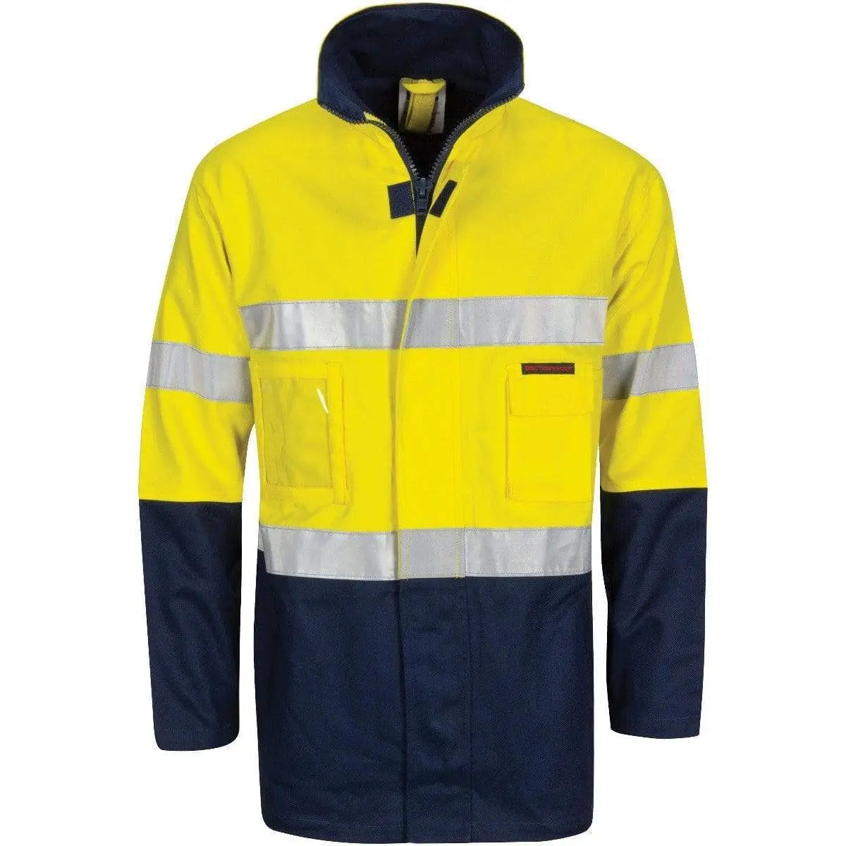 Dnc Workwear Hi-vis Cotton Drill 2-in-1 Jacket With Generic Reflective Tape - 3767 Metro Workwear.