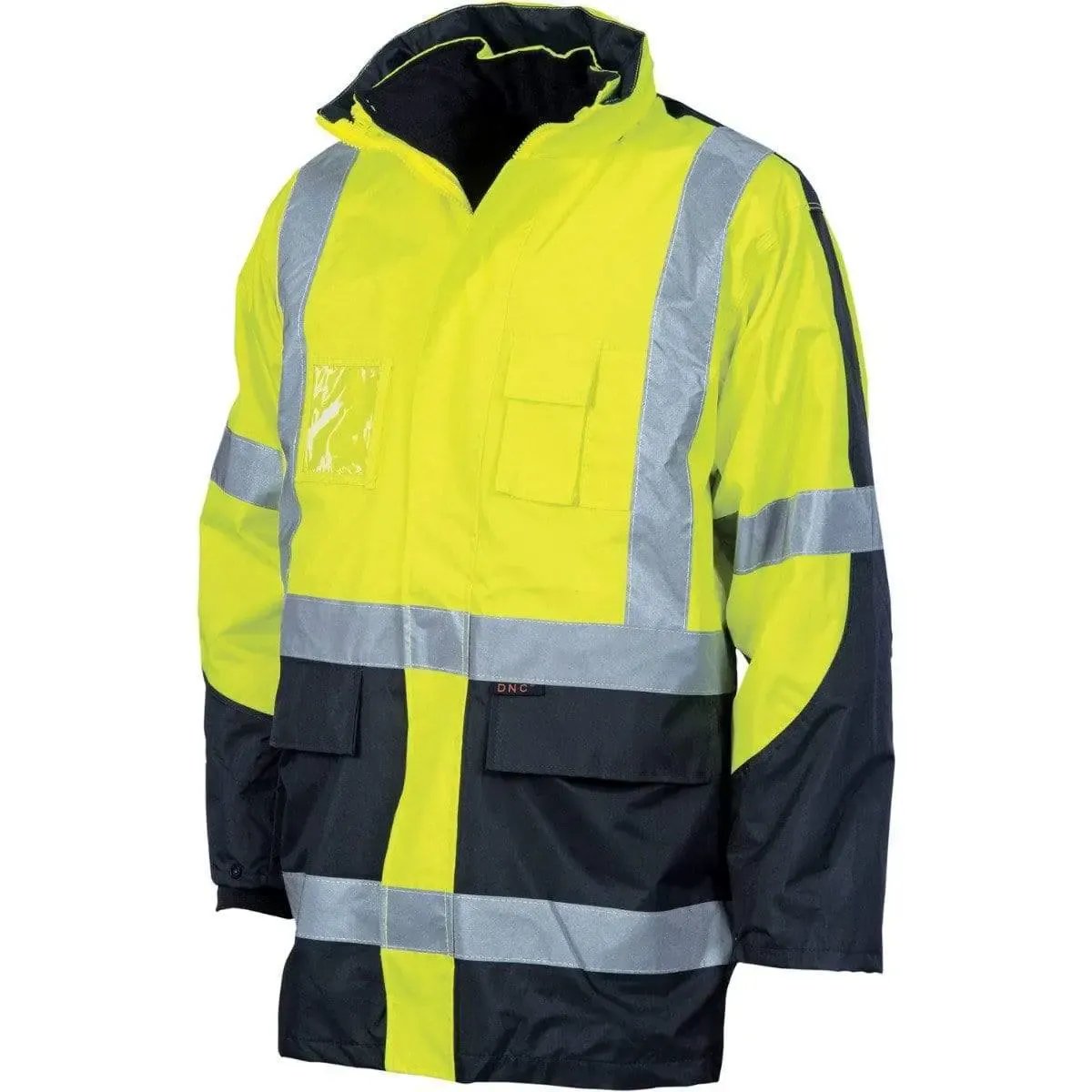 Dnc Workwear Hi-vis Cross Back 2 Tone D/n 6-in-1 Contrast Jacket - 3998