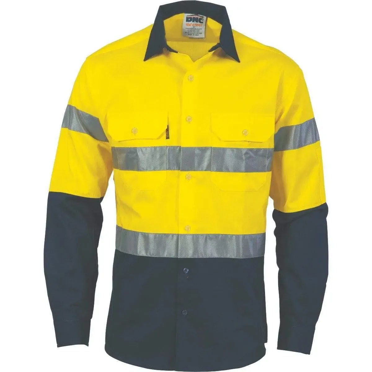 Dnc Workwear Hi-vis D/n 2 Tone Drill Shirt - 3536