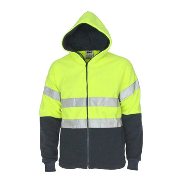 Dnc Workwear Hi-vis Full Zip Polar Fleece Hoodie With Csr Reflective Tape - 3926 Metro Workwear.