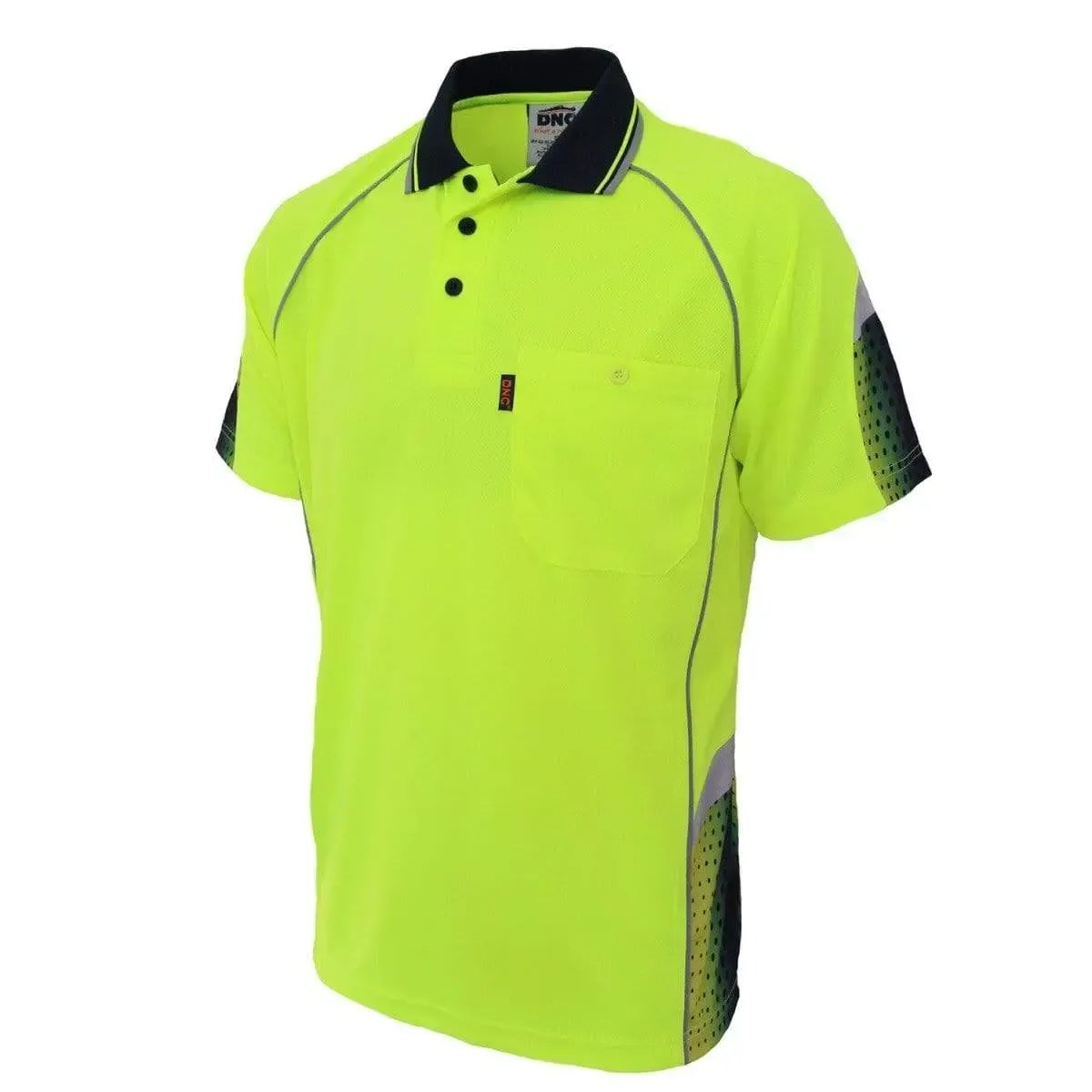 Dnc Workwear Short Sleeve Hi-vis Galaxy Sublimated Polo - 3564