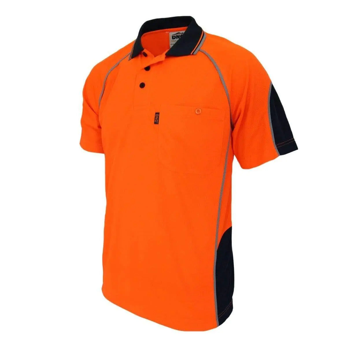 Dnc Workwear Hi-vis Semicircle-piping Polo - 3569 Metro Workwear.