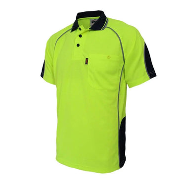 Dnc Workwear Hi-vis Semicircle-piping Polo - 3569 Metro Workwear.