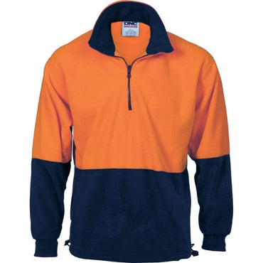 Dnc Workwear Hi-vis Two-tone 1/2 Zip Polar Fleece - 3825 Metro Workwear.