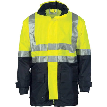 Dnc Workwear Hi-vis Two Tone Breathable Rain Jacket With 3m Reflective Tape - 3867 Metro Workwear.