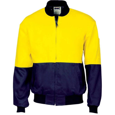 Dnc Workwear Hi-vis Two-tone Cotton Bomber Jacket - 3757 Metro Workwear.