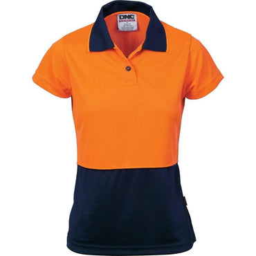 Dnc Workwear Ladies Hi-vis Two-tone Polo Shirt 3897 Metro Workwear.