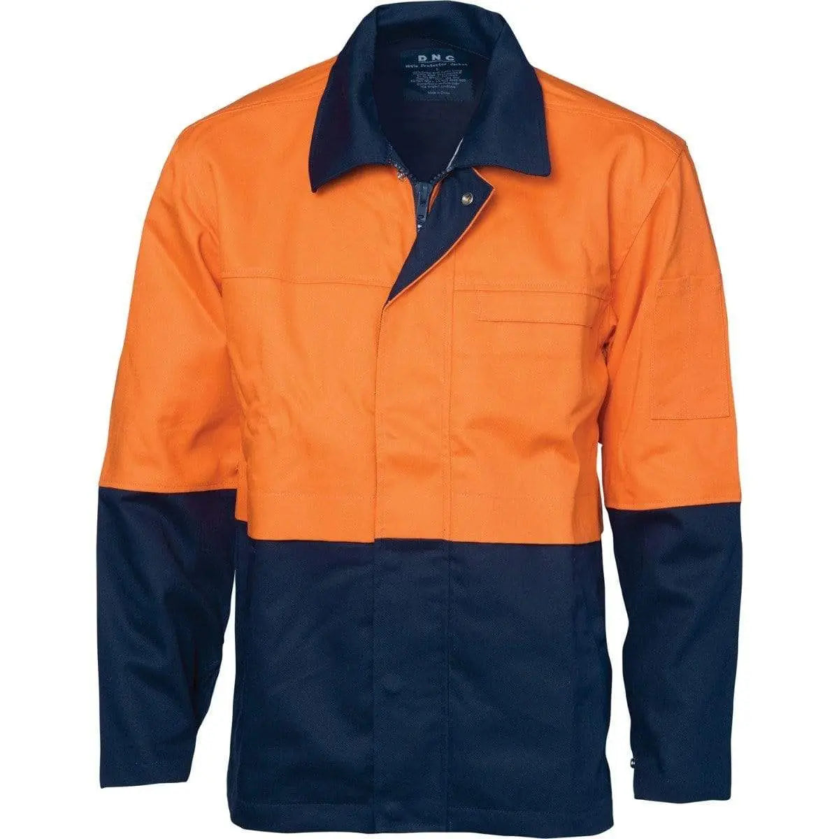 Dnc Workwear Patron Saint Flame Retardant Two-tone Drill Welder’s Jacket - 3431 Metro Workwear.