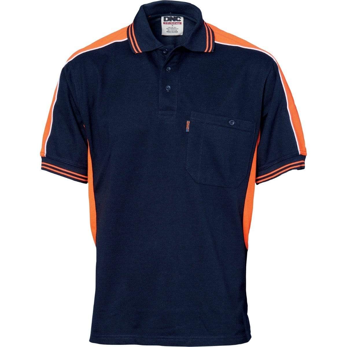 Dnc Workwear Polyester Cotton Panel Short Sleeve Polo Shirt - 5214 Metro Workwear.